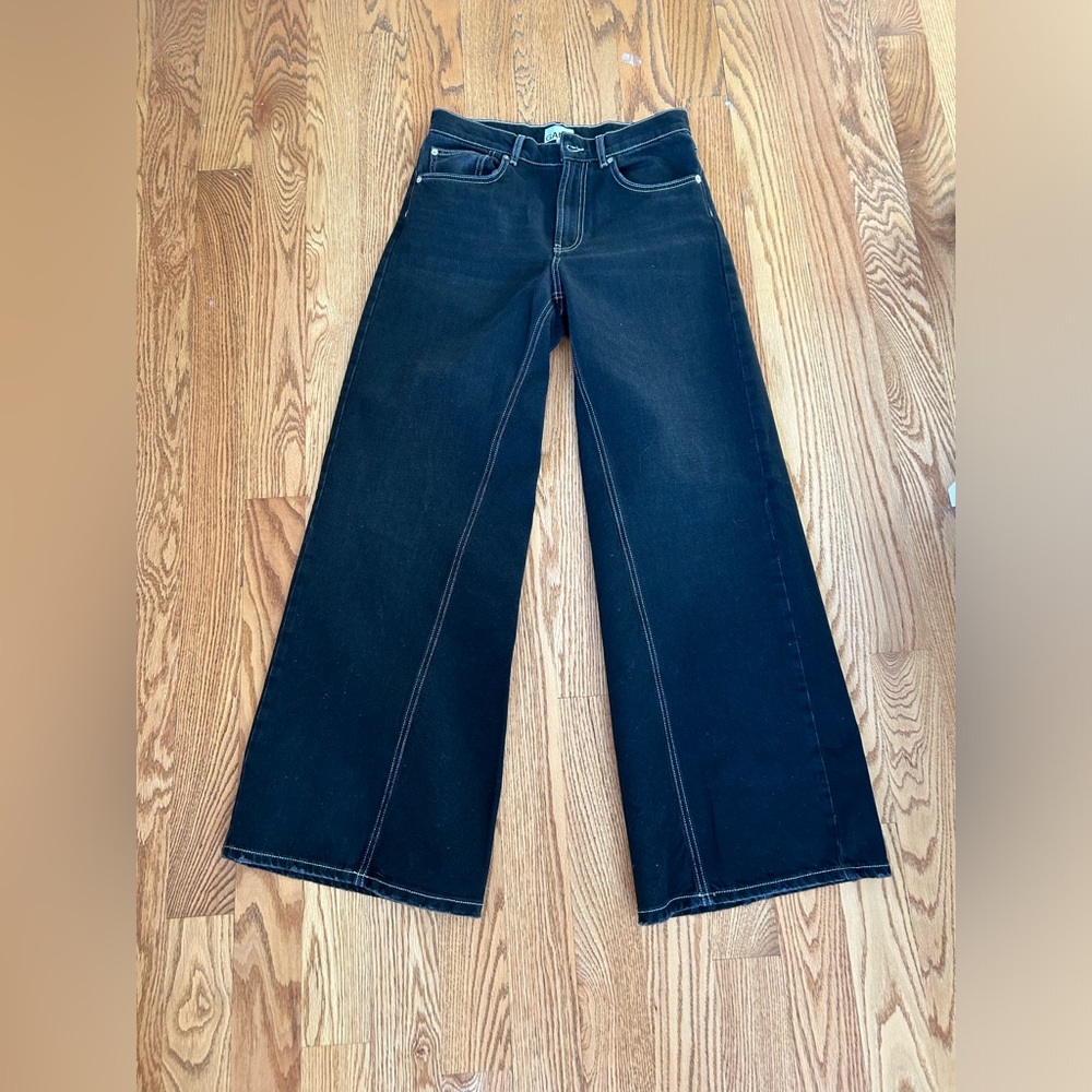 GANNI jeans black maxi jeans